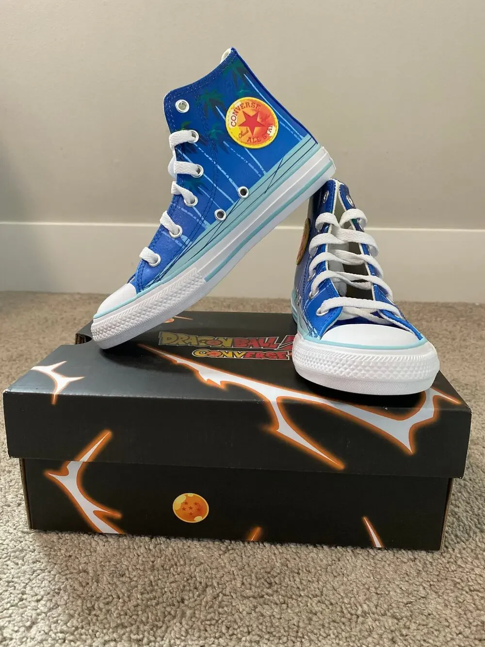 New Converse x Dragon Ball Z Chuck Taylor High Tops Kids Size 1Y